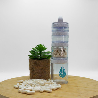 Pilulier de voyage - 4 compartiments empilables