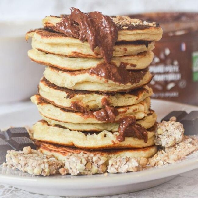 Pancakes hyperprotéinés flocons d'avoine - Recette sèche musculation