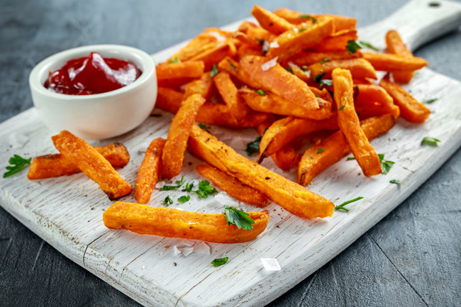 Recette de frites de patate douce nutripure