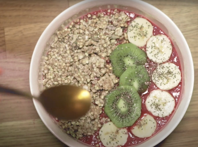 Recette d'açaï bowl