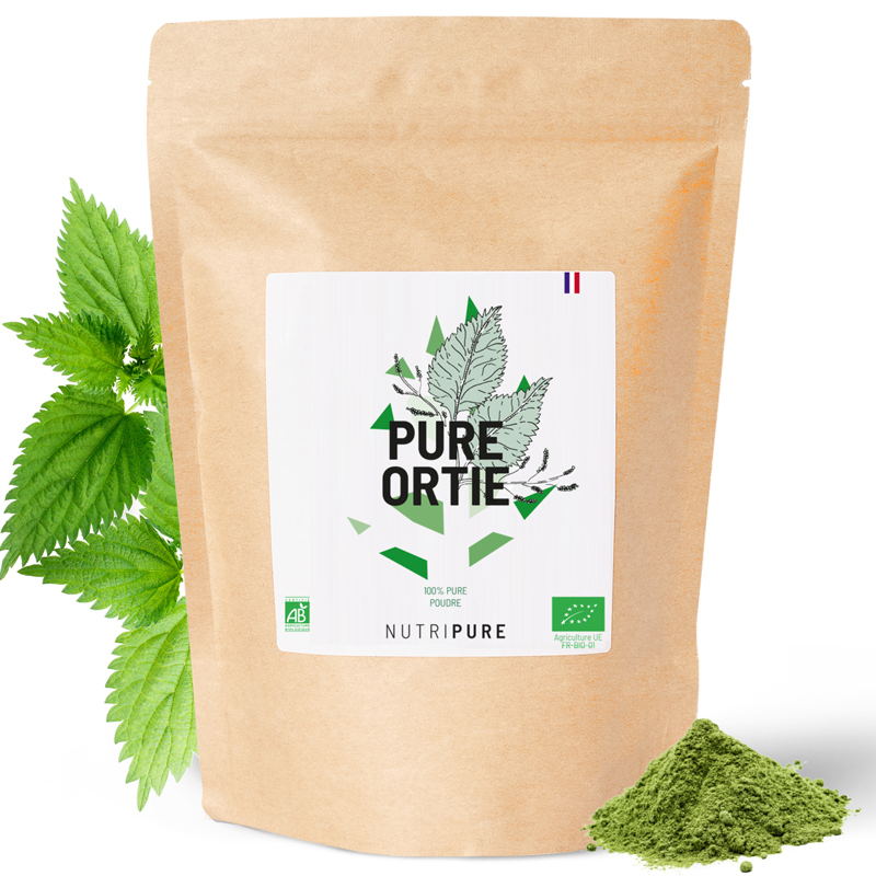 Feuilles d'ortie bio en poudre