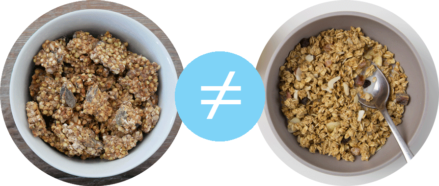 différence granola nutripure et granola du commerce