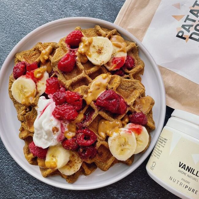 Gaufre farine de patate douce