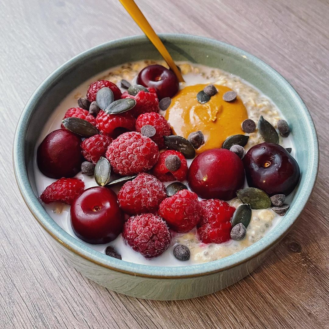 Overnight porridge protéiné à la vanille