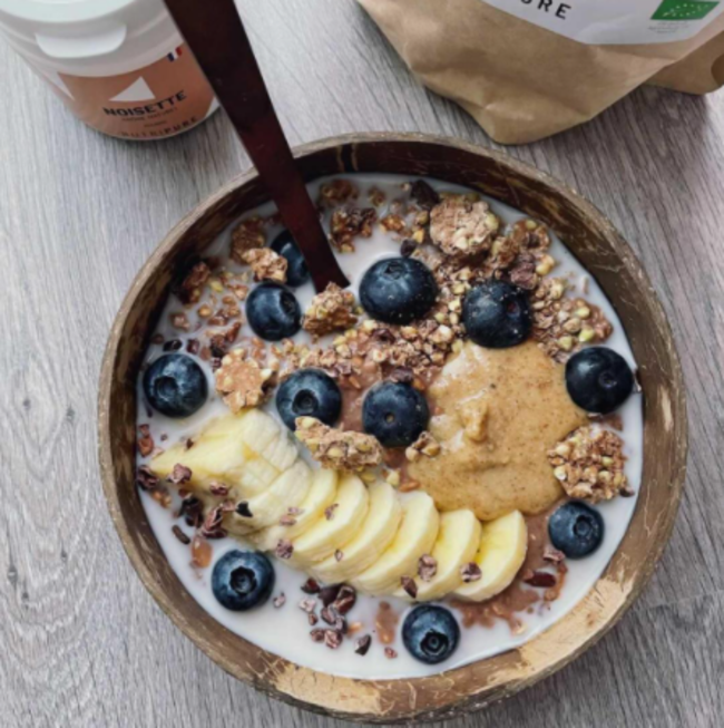 Porridge chocolat noisettes