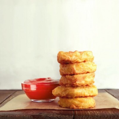 nuggets sans gluten et bol de ketchup nuggets sans gluten