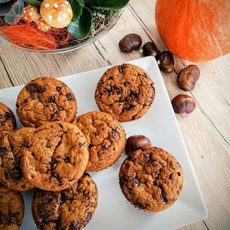 Minis cakes moelleux butternut et chocolat